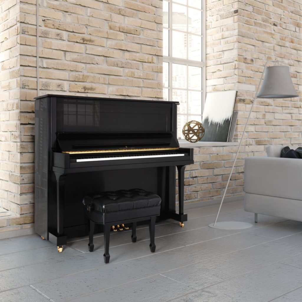 Model K 52 Retouched NY piano in Brick Studio square